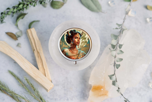 The Zodiac Series: Taurus Solid Perfume Compact with 11 Different Beautiful Women Artwork Options