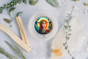 The Zodiac Series: Taurus Solid Perfume Compact with 11 Different Beautiful Women Artwork Options