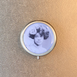 Vintage Victorian Cottagecore Charlotte Chamomile Solid Perfume Compact with Victorian Famous Black Vaudeville actress Aida Overton Walker