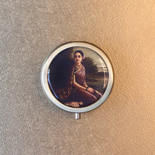 Load image into Gallery viewer, Vintage Victorian Cottagecore Devotion Solid Perfume Compact with Radha in the Moonlight by Raja Ravi Varma
