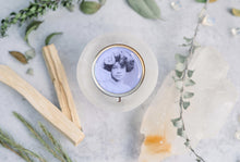 Load image into Gallery viewer, Vintage Victorian Cottagecore Charlotte Chamomile Solid Perfume Compact with Victorian Famous Black Vaudeville actress Aida Overton Walker
